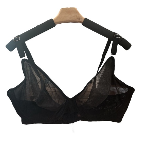 Smart&Sexy Sheer Mesh Demi Underwire Bra – Size 42DD (Black) SA1388PK - Picture 2 of 8